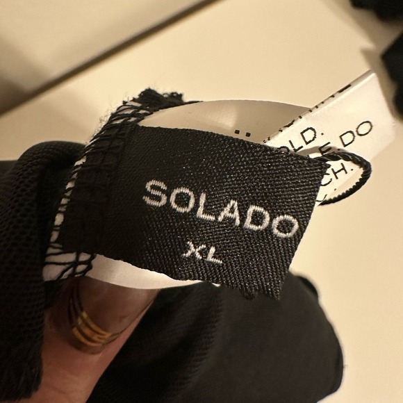 Solado Black Mesh Layered Cutout Crop Top Sleeveless Y2K Streetwear XL‎ - Picture 4 of 7